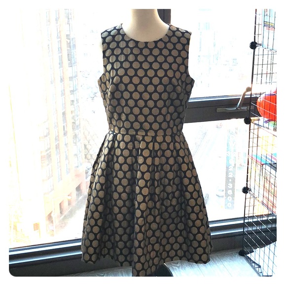 vince camuto black and gold dress